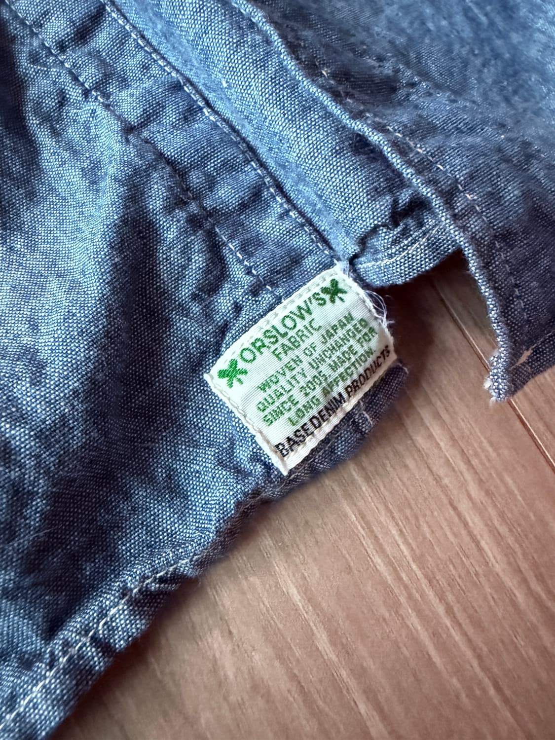 orslow 오어슬로우 샴브레이 셔츠 빈티지핏 5사이즈 상품이미지3