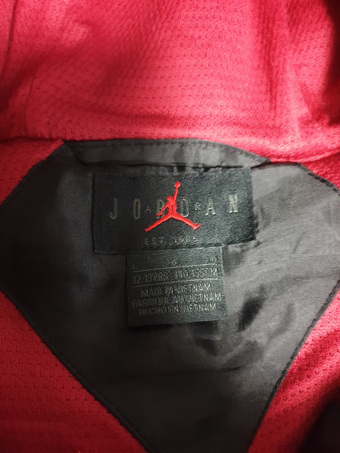 나이키 조던 키즈 자카드 세르파 양털 후드 집업 블랙 (12~13세) 상품이미지3