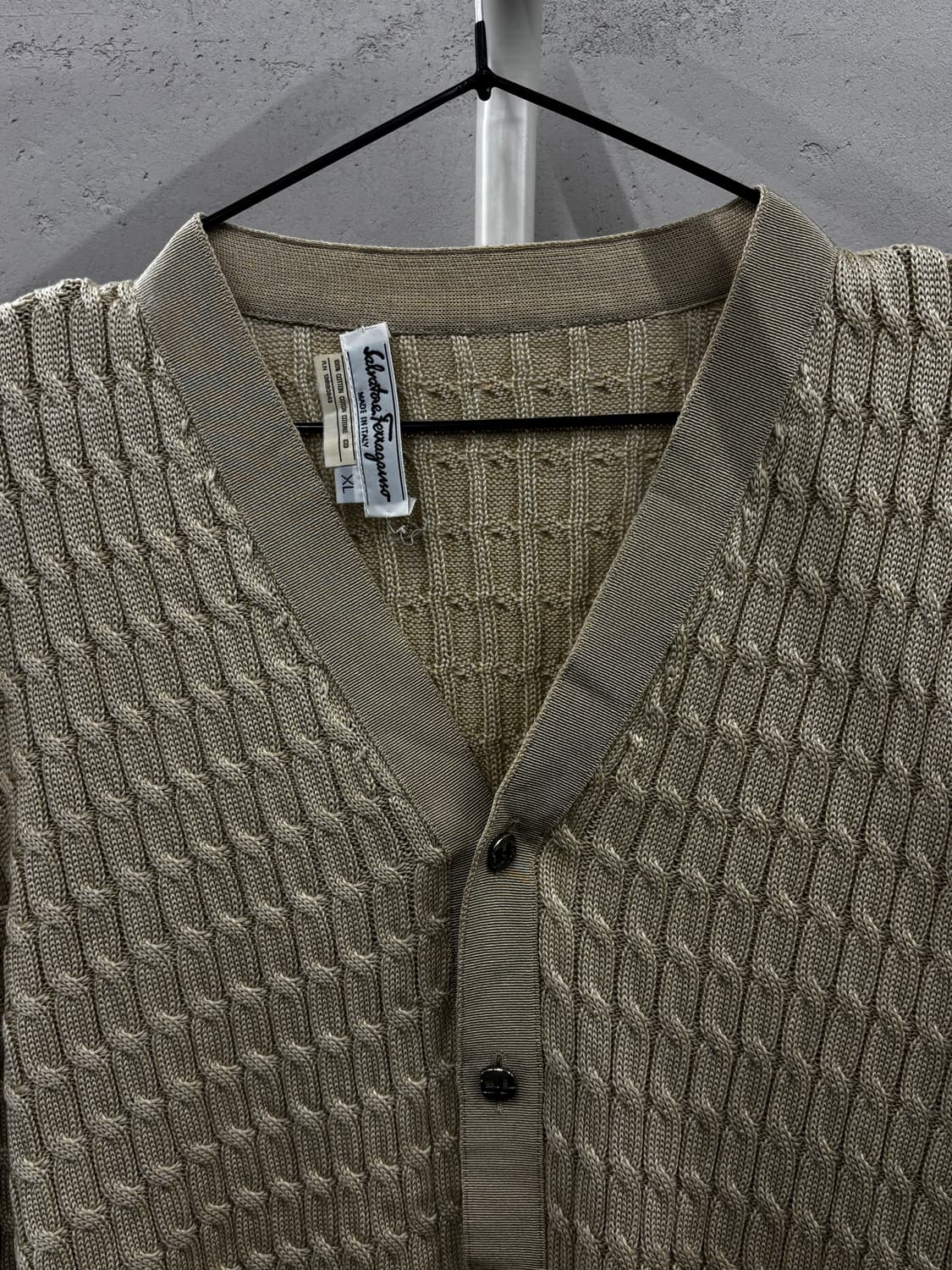 Salvatore Ferragamo 페라가모 코튼 니트 가디건 XL 상품이미지3