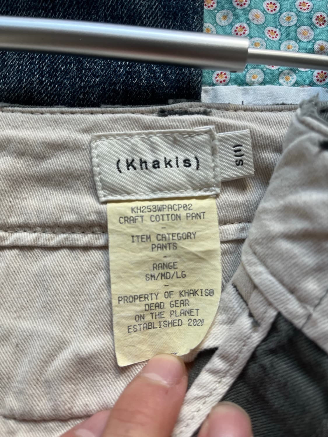 카키스 크래프트 코튼 팬츠 그레이 S 상품이미지5