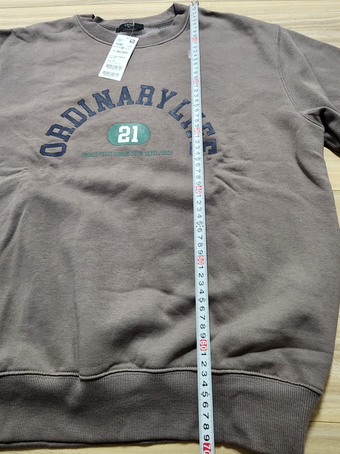 탑텐맨투맨티셔츠브라운105사이즈 상품이미지5