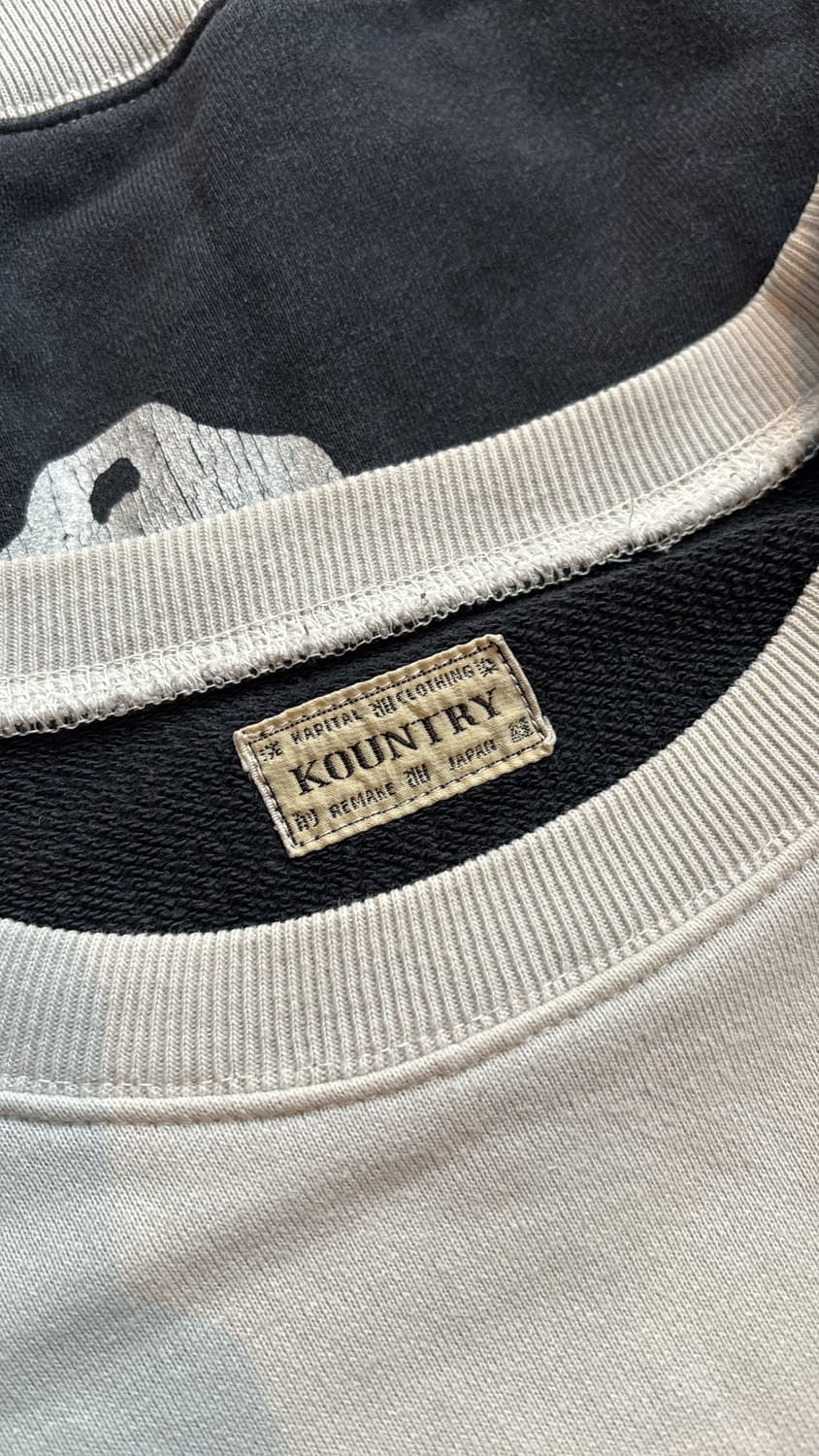 08SS Two-tone Sweatshirt Kinari Black 상품이미지9