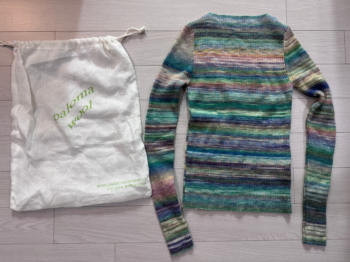 paloma wool 콘코르디아 브이넥 니트 그린색상 판매합니다 상품이미지1