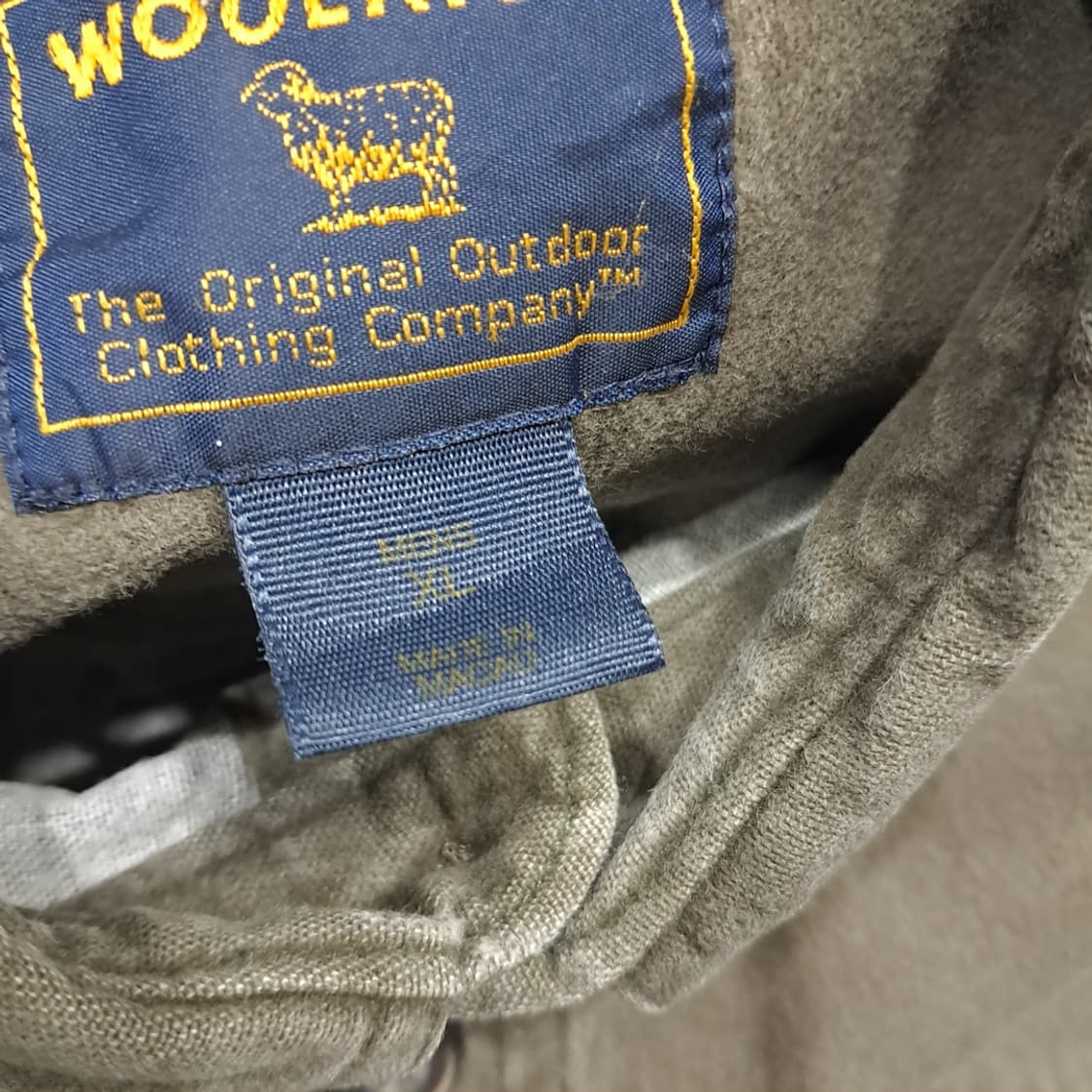 CL498 XL 울리치 90s 마카오판 코튼 사슴그래픽 올리브 셔츠 상품이미지4