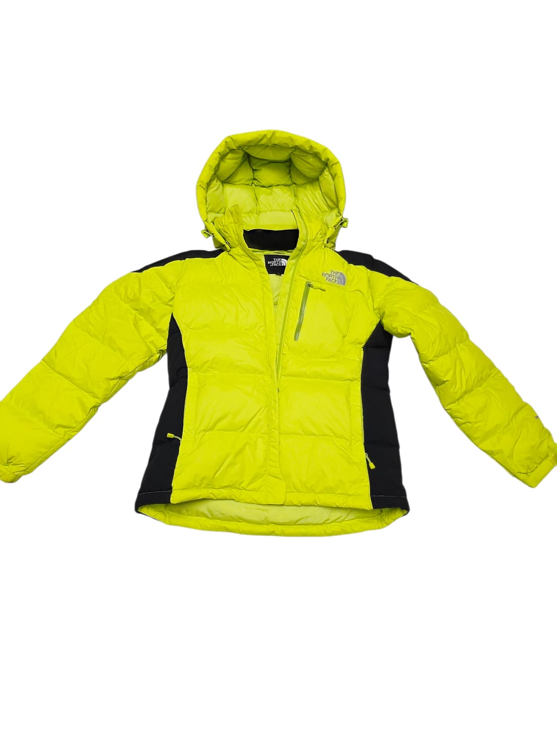 노스페이스 시선강탈 형광 네온 라임 구스다운 숏패딩 90(S)실측M 상품이미지2