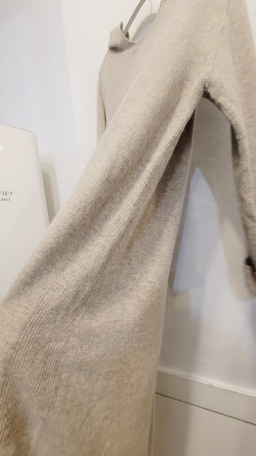 수입 홀가먼트 후드 울 니트 원피스.마인 셔링 펨플럼 집업 트위드 상품이미지2