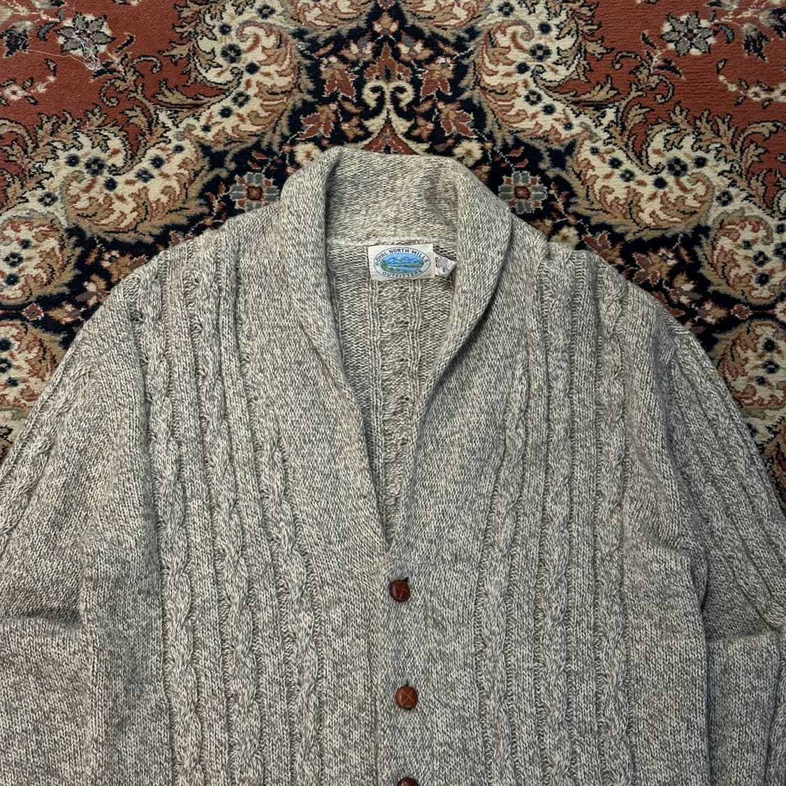 Royal North 숄카라 엘보 패치 가디건 (L) 상품이미지3