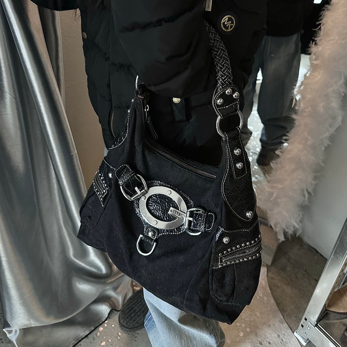 00s 빈티지 게스 XL 빅 버클백 상품이미지8