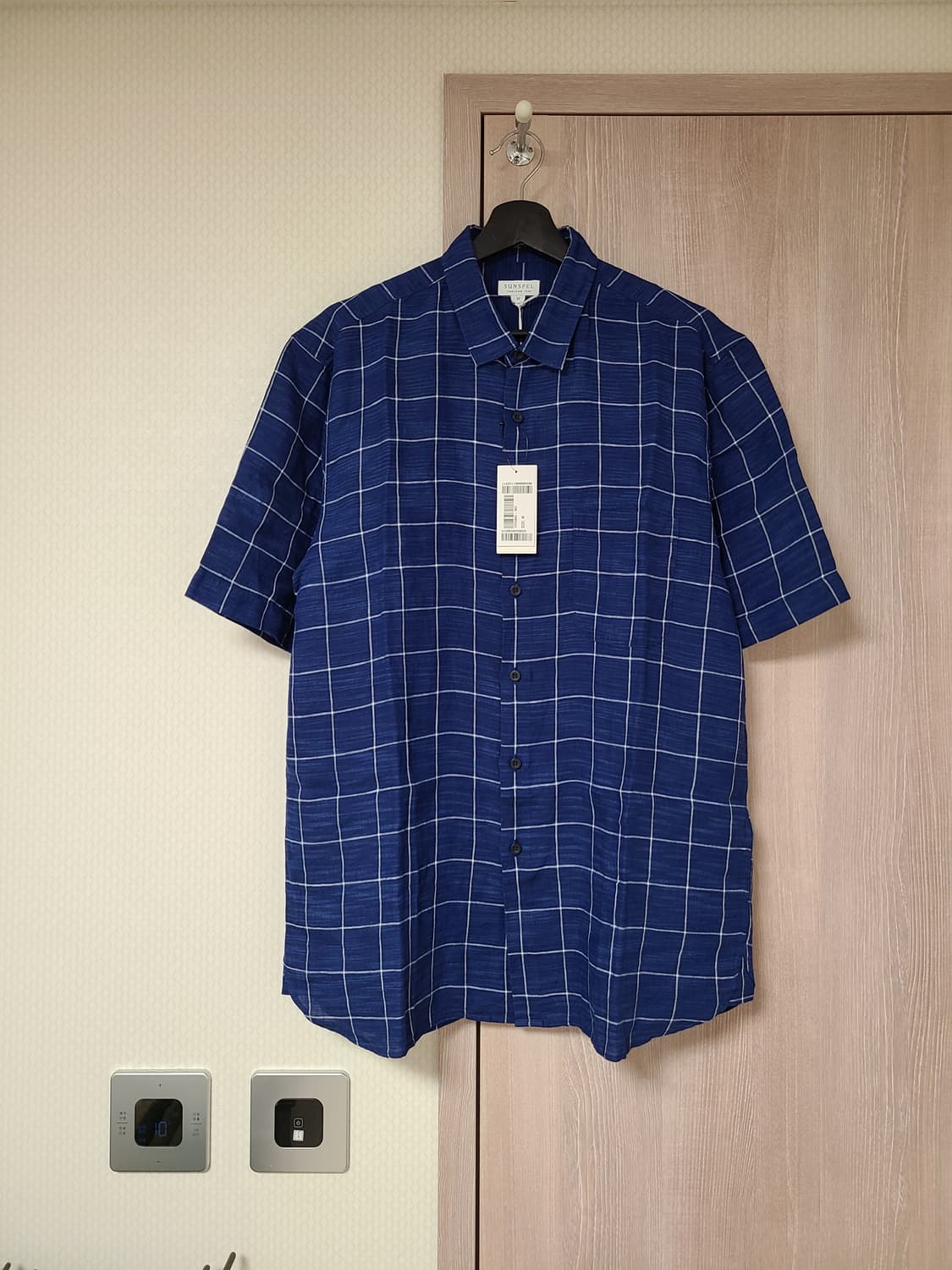 선스펠 체크 리넨 셔츠 m 상품이미지1