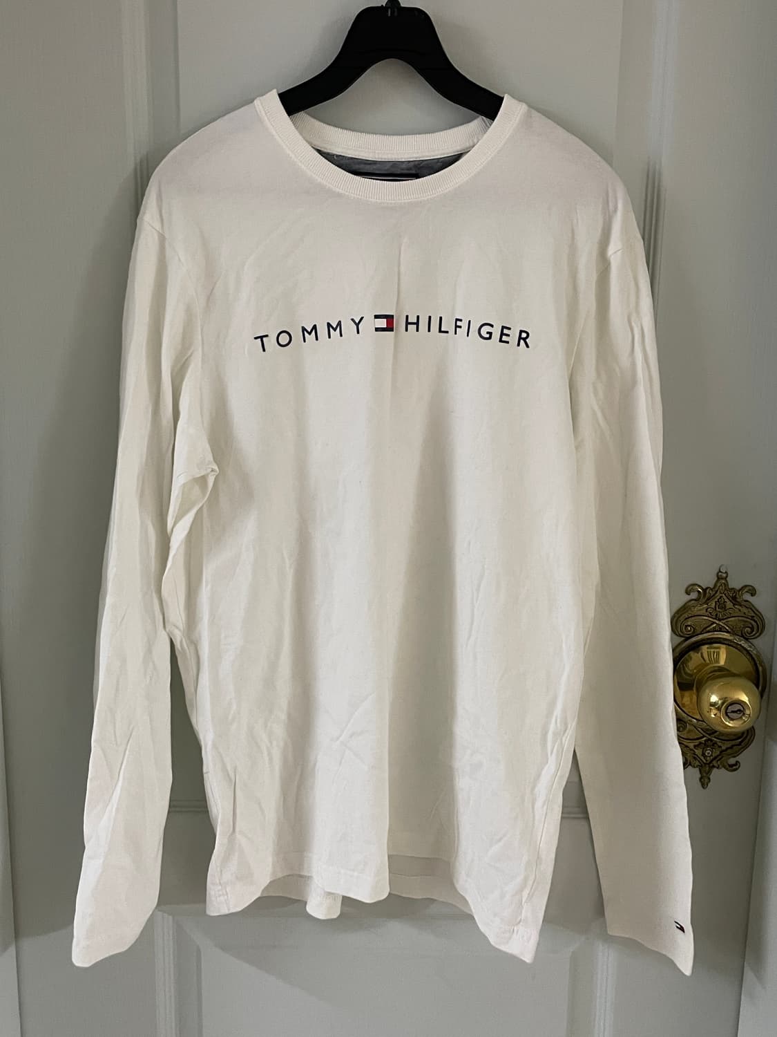 타미힐피거 롱슬리브 긴팔 티셔츠 화이트 상품이미지1