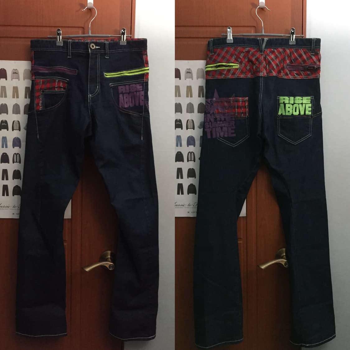 00s 하라주쿠 무드 엔지니어드 데님 팬츠 상품이미지1