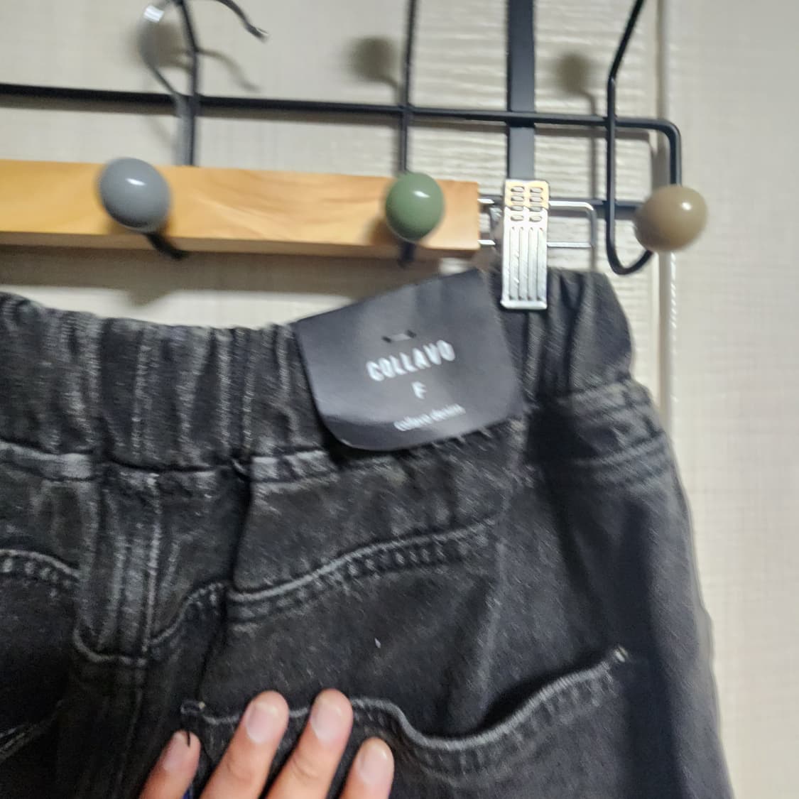 흑청 워싱 데미지 와이드 벌룬 팬츠 (F) 새상품 상품이미지7