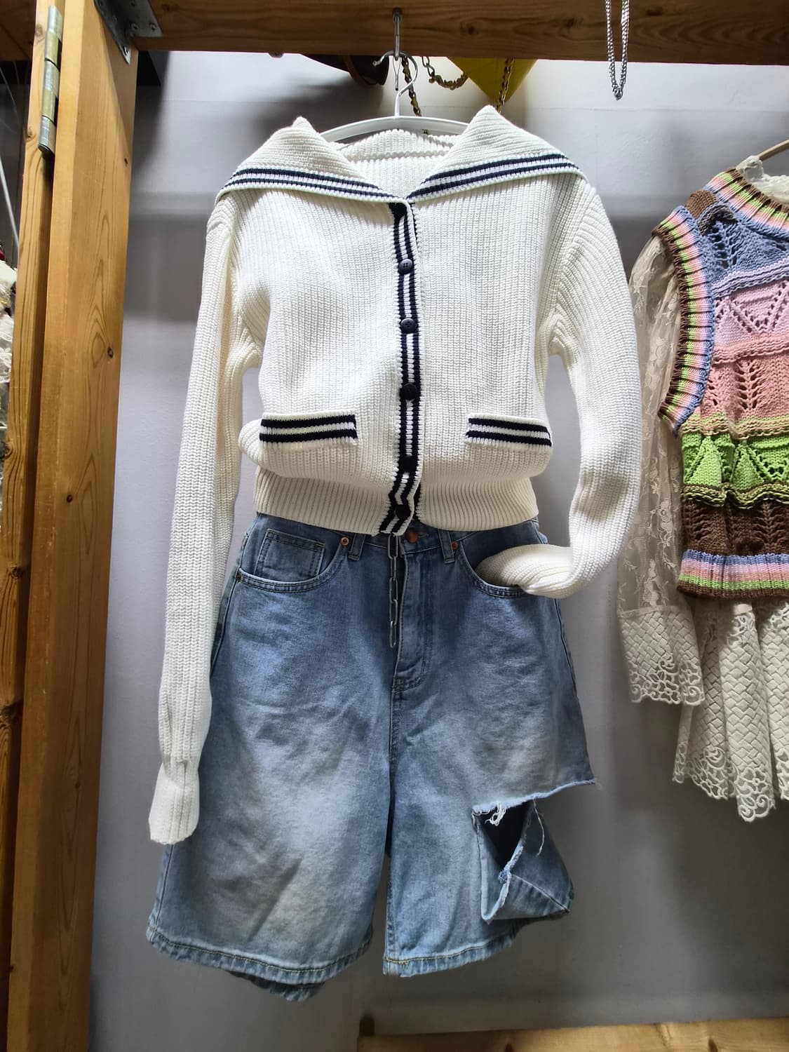 앤아더스토리즈 쎄일러 코튼 가디건 상품이미지1