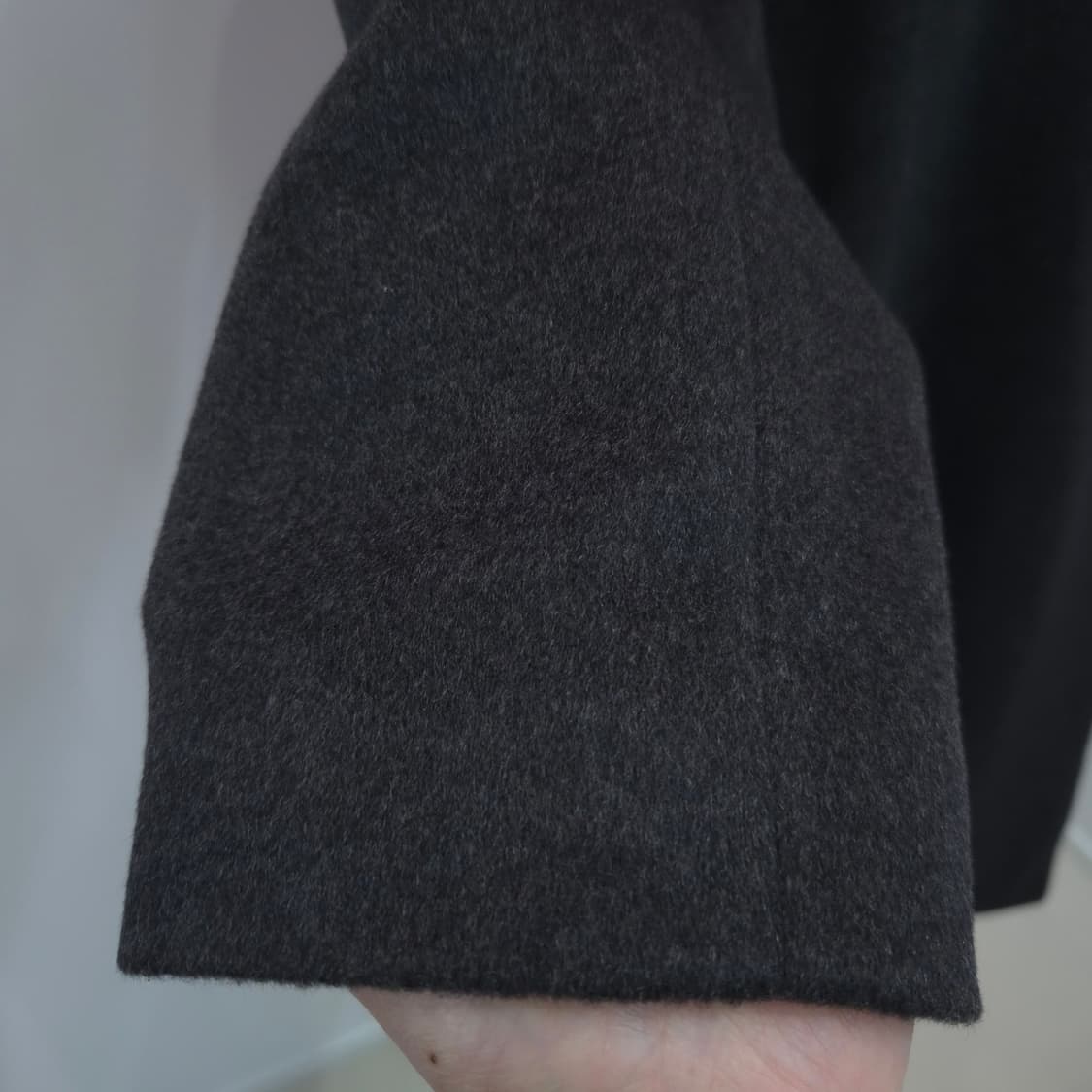 캐시미어 차콜 라글란 롱코트 상품이미지5