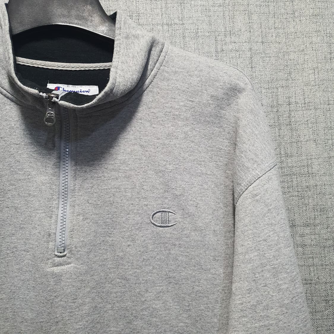 챔피온 하프집업 맨투맨 그레이  상품이미지3