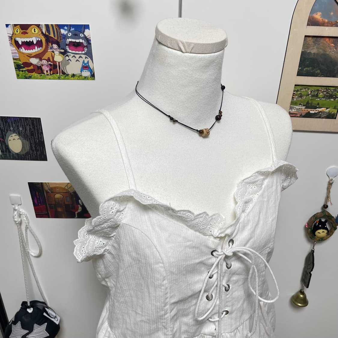 펀칭 나시 세트 #모리걸 #모리걸세트 #잔꽃 #펀칭 #레이스 #롱스커트 상품이미지6