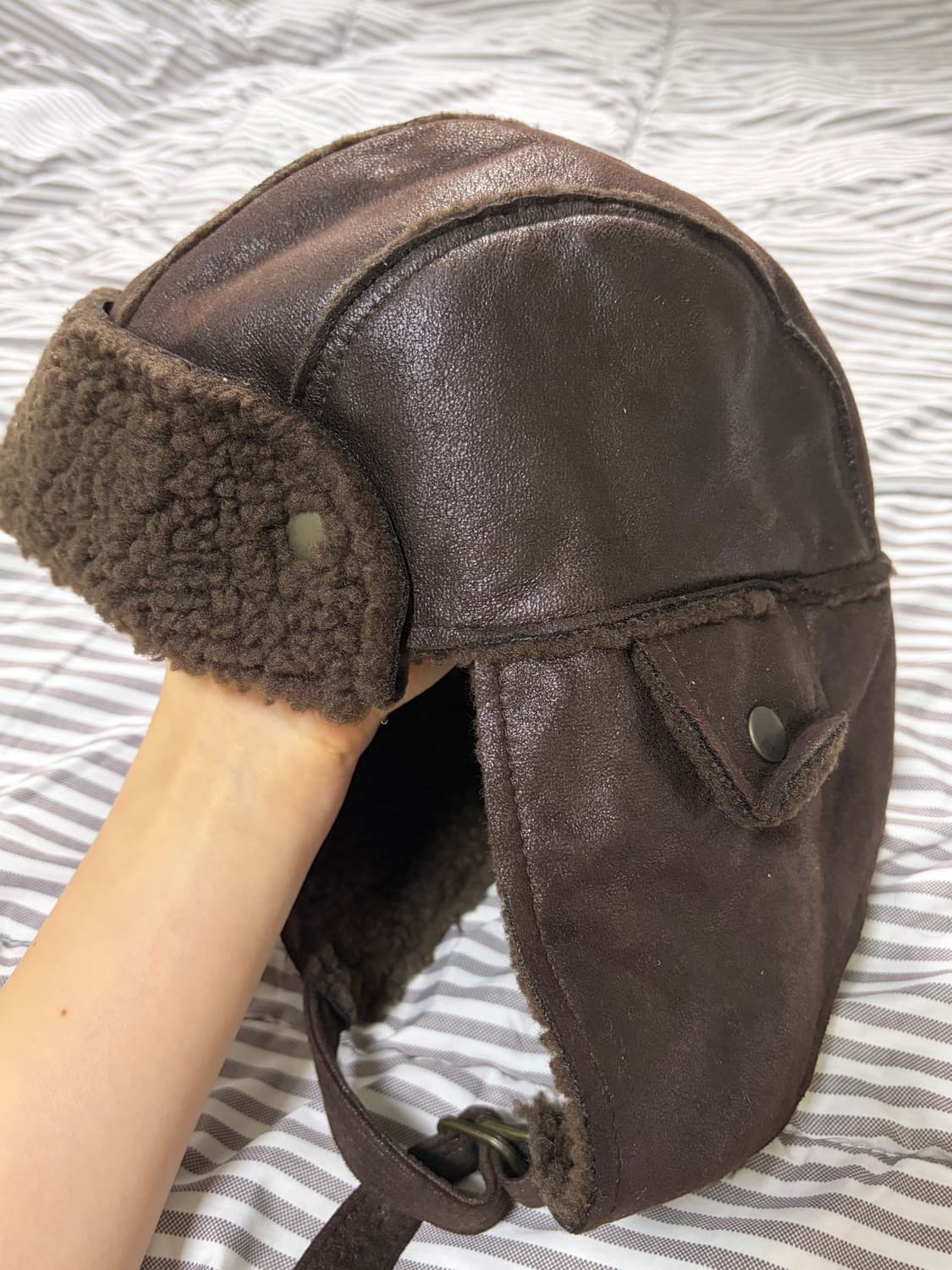 빈티지 트루퍼햇 가죽모자 레더모자 캡 상품이미지1