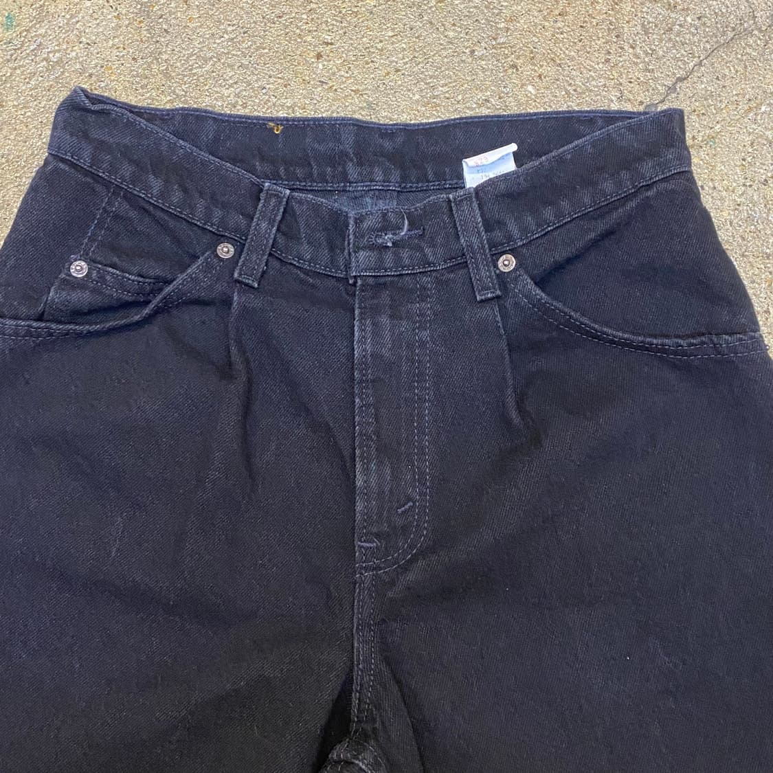  리바이스 580 빈티지 블랙진 반바지 상품이미지2