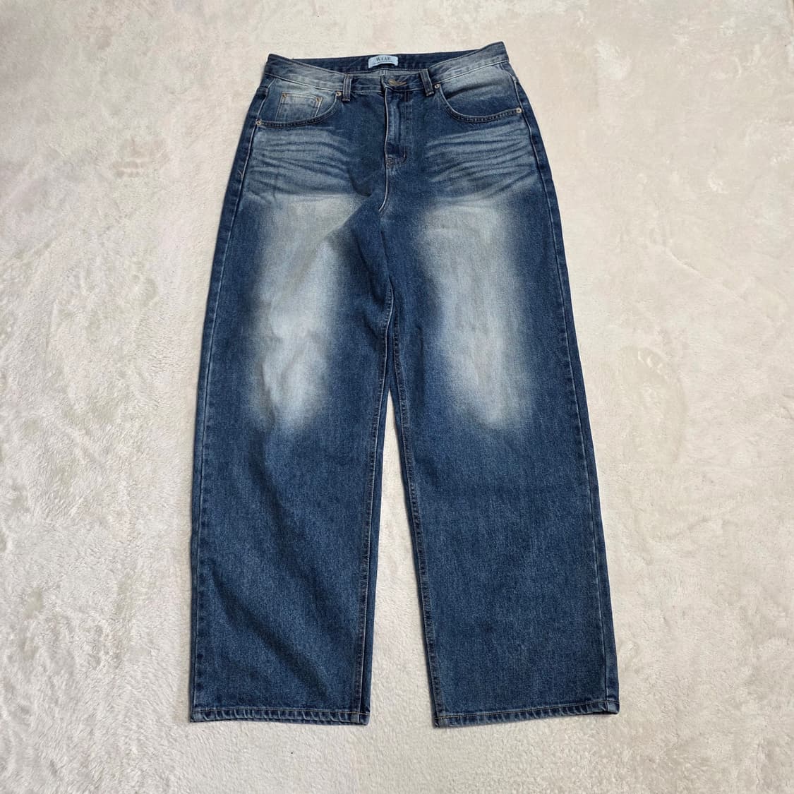 (L)WAAR 와르 워싱 와이드 데님 팬츠 상품이미지1