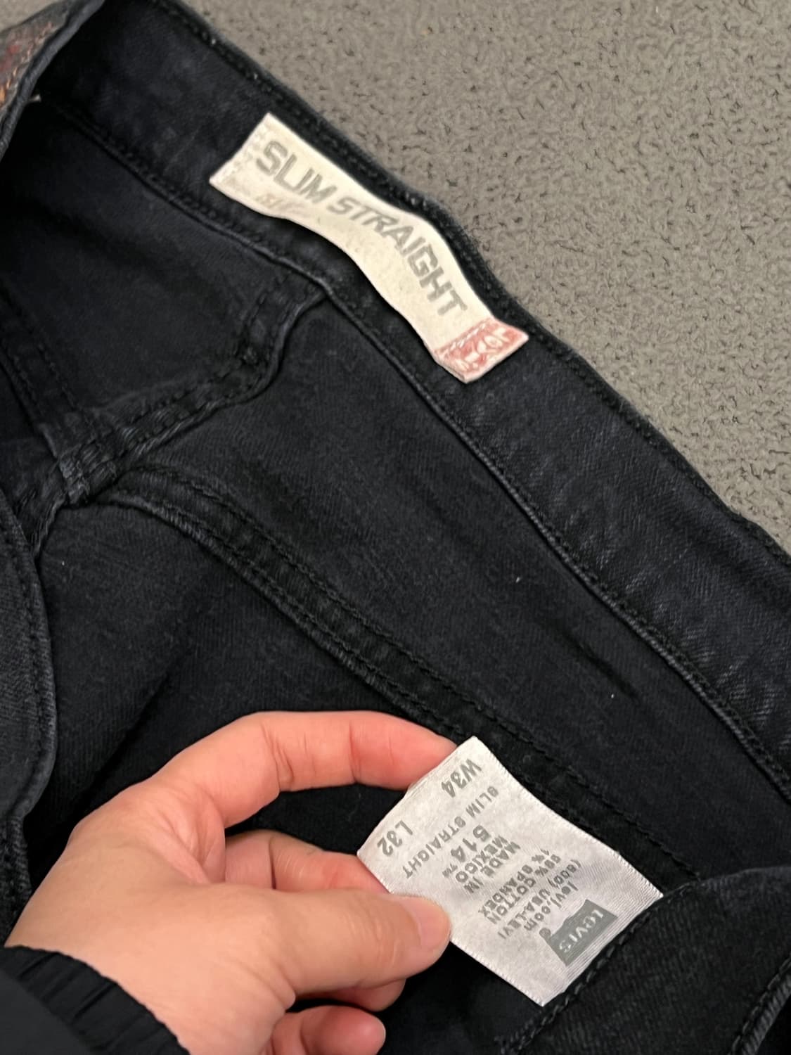 리바이스 514 블랙 스트레이트 처분  상품이미지3