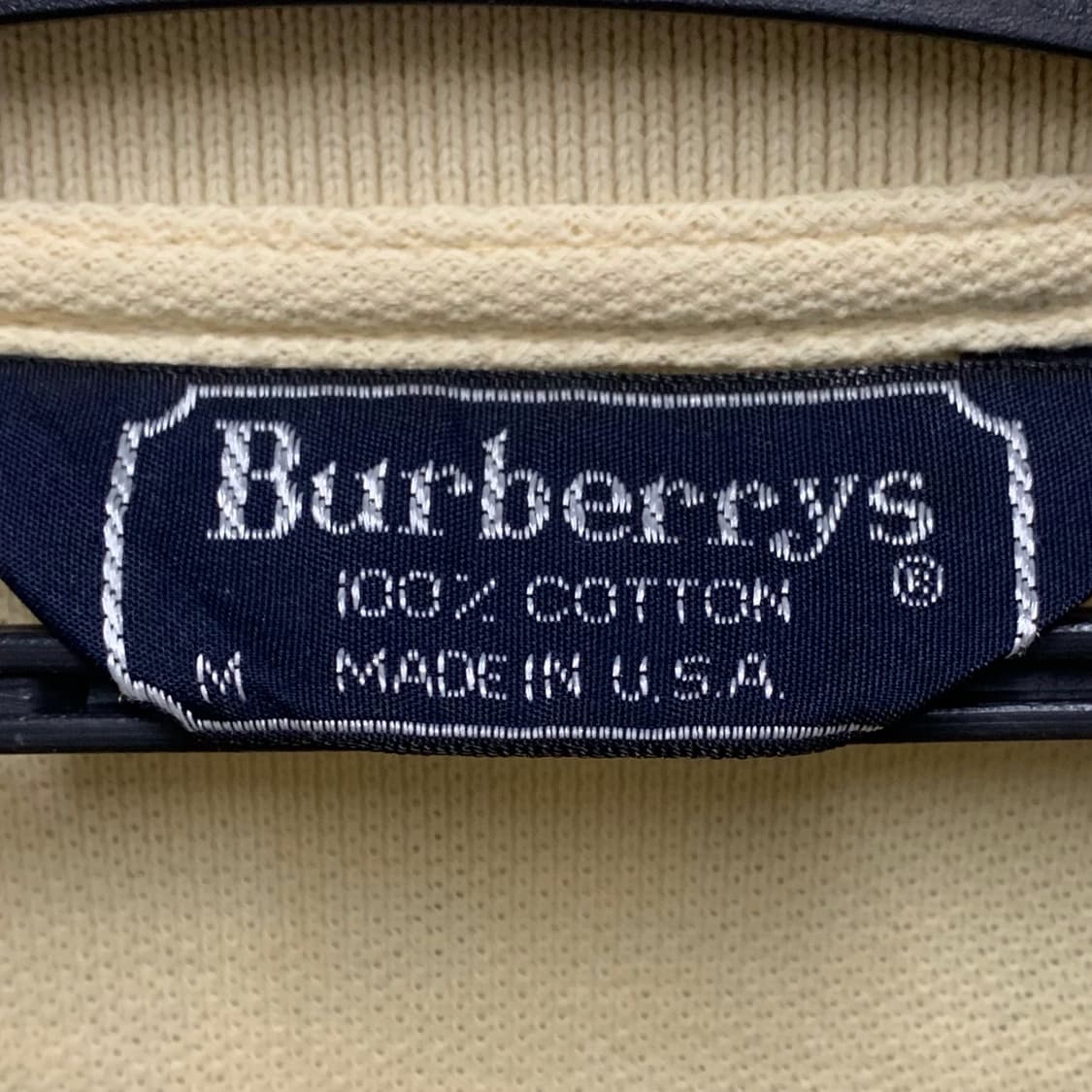 [M] 90's 버버리 롱 슬리브 PK티셔츠 Made In USA 상품이미지4