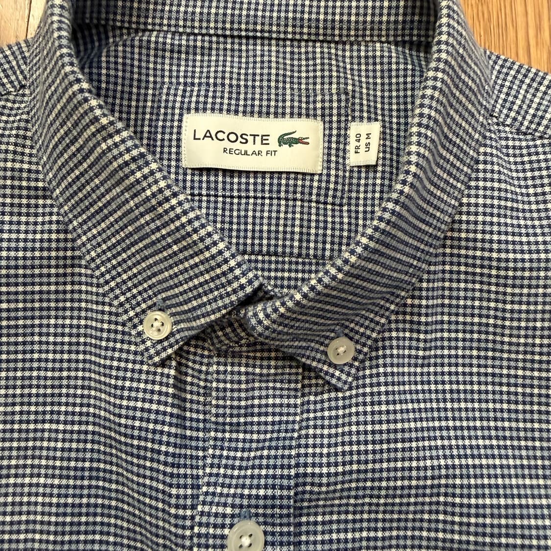 라코스테 긴팔 포플린 체크 셔츠 상품이미지2