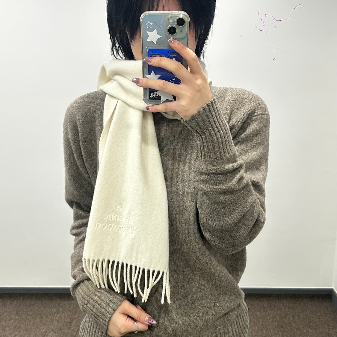 Vivienne westwood 비비안웨스트우드 아이보리 목도리 상품이미지2