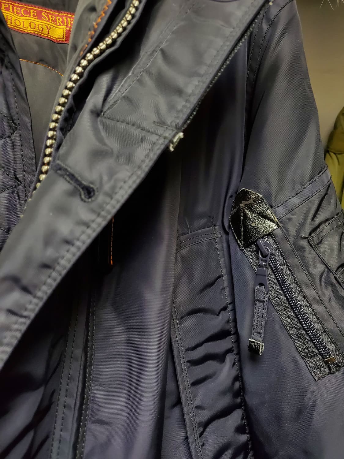파라점퍼스 패딩 점퍼 네이비 퍼 후드 3xl(착샷o) 상품이미지4