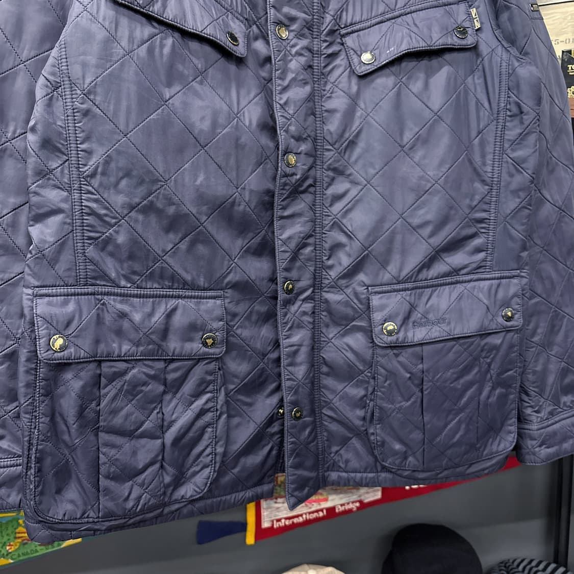 바버 인터내셔널 플리스 안감 퀼팅 모터사이클 자켓 N1149 상품이미지4