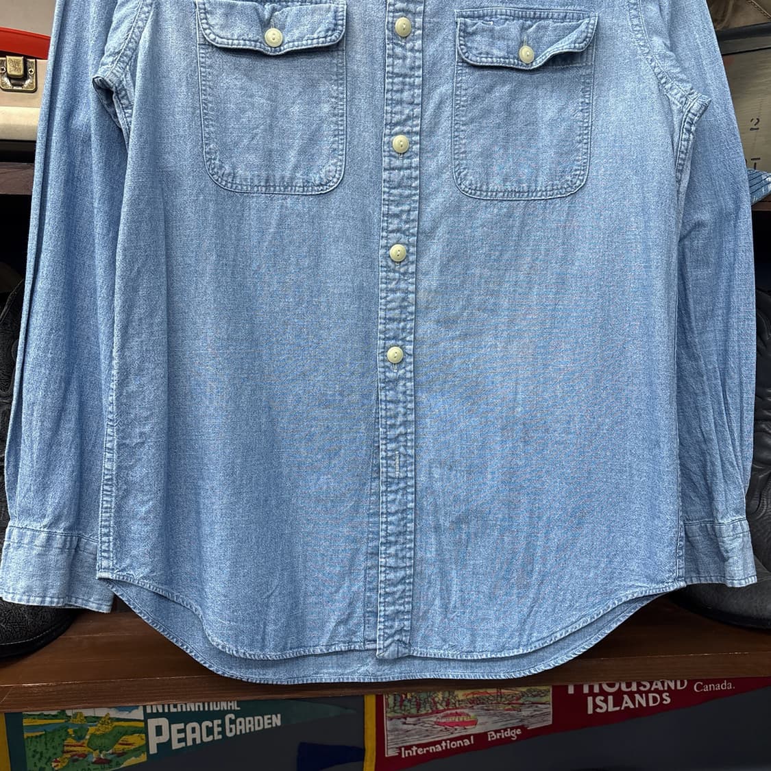 신형라벨 폴로 랄프로렌 릴렉스핏 RP65플래그 샴브레이 셔츠 N1084 상품이미지4