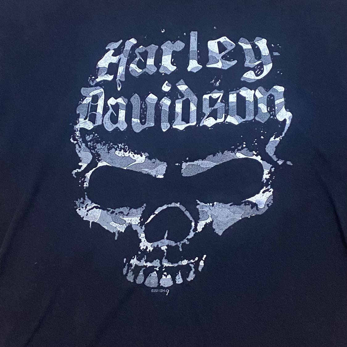 미국 빈티지 할리데이비슨 해골 스컬 로고 반팔티 상품이미지3