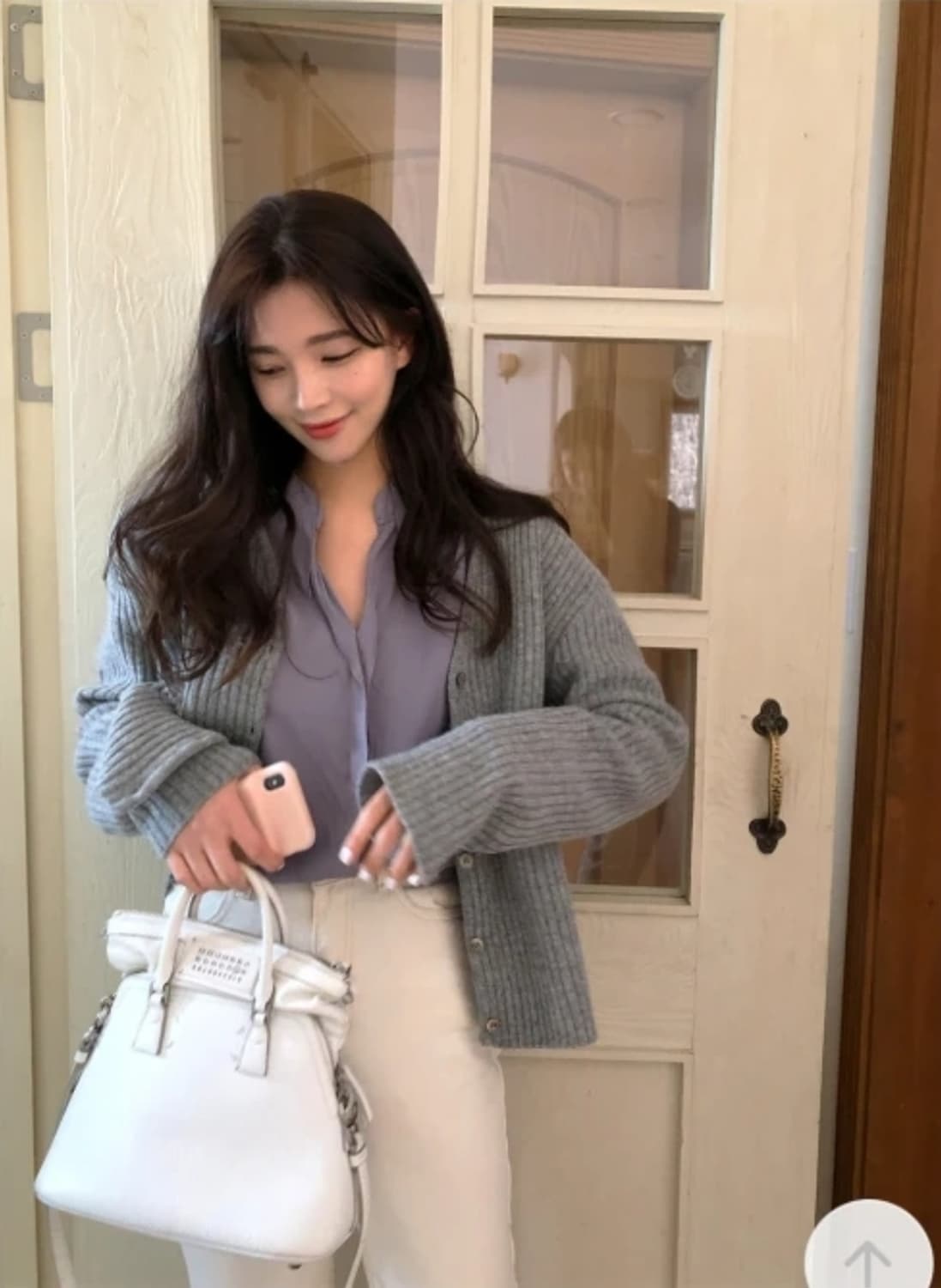 [새상품] 제이엘프 골지 캐시미어가디건 울 브이넥니트가디건 상품이미지2