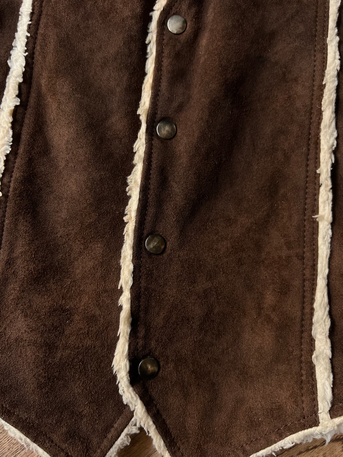 [M]90's J.C Penny 한국제조 쉐르파 라이닝 스웨이드 베스트 상품이미지4