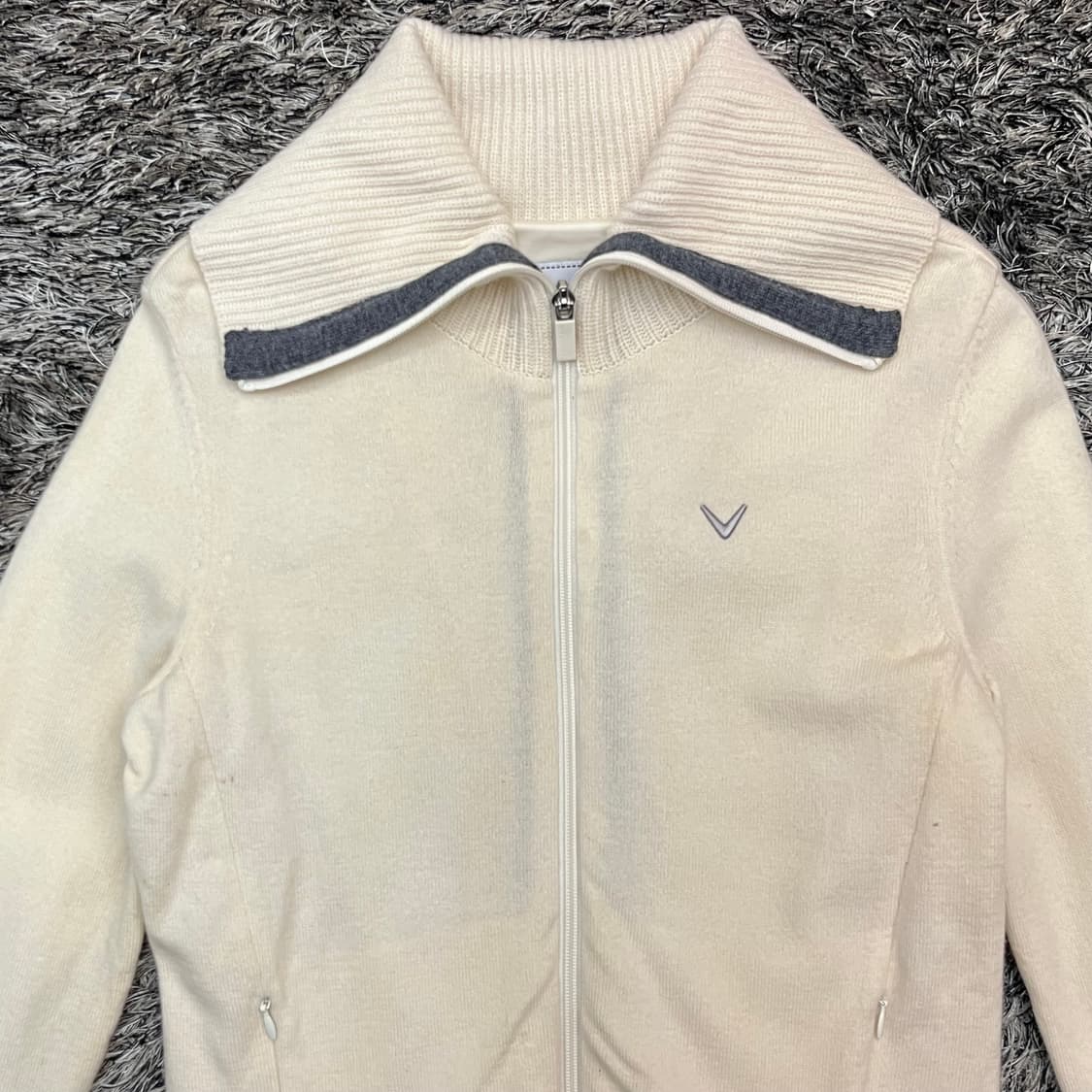 캘러웨이 자가드 여성 울 오픈 가디건 자켓 (90) 상품이미지2