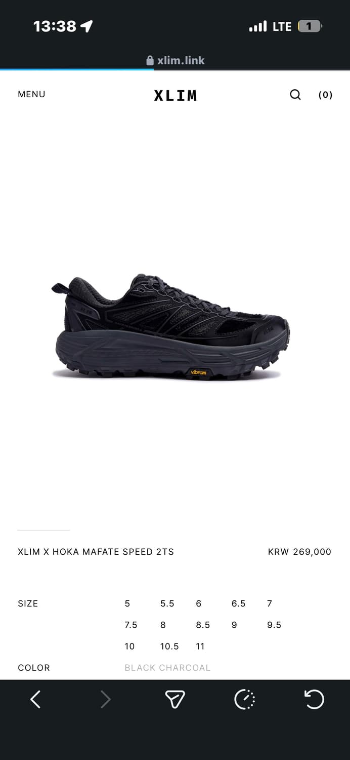 XLIM X HOKA MAFATE SPEED 2TS 블랙 280 상품이미지1