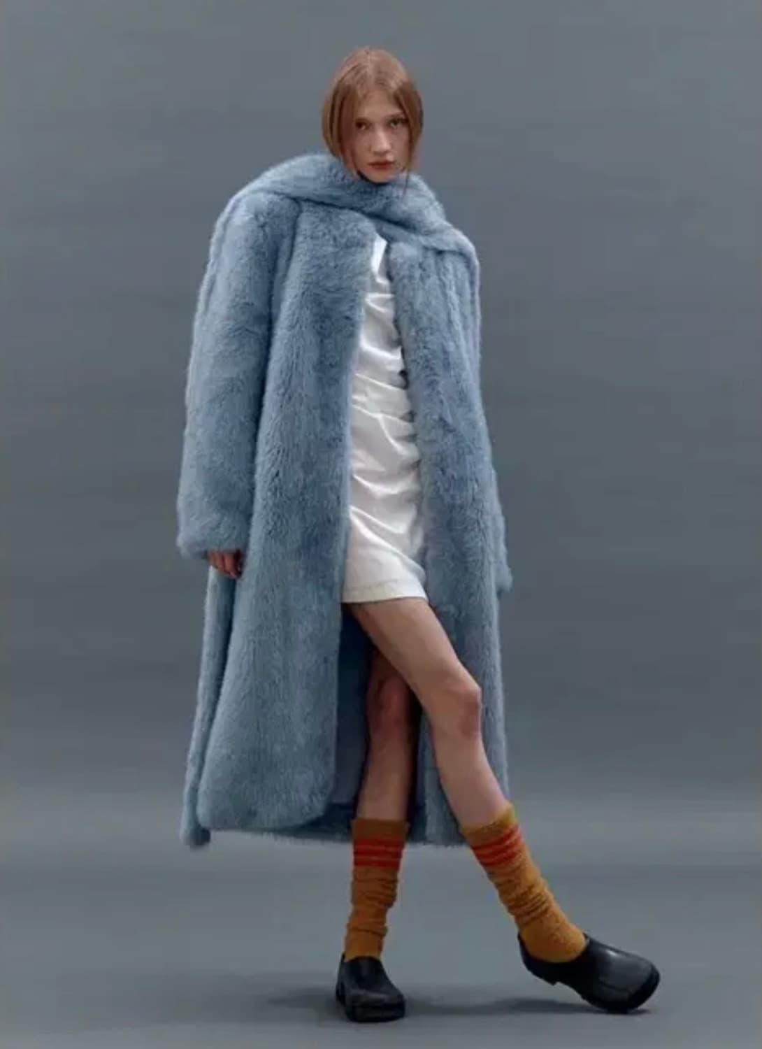 낸시부 퍼자켓 boucle fur long coat 스몰 단시간1회착용 상품이미지2