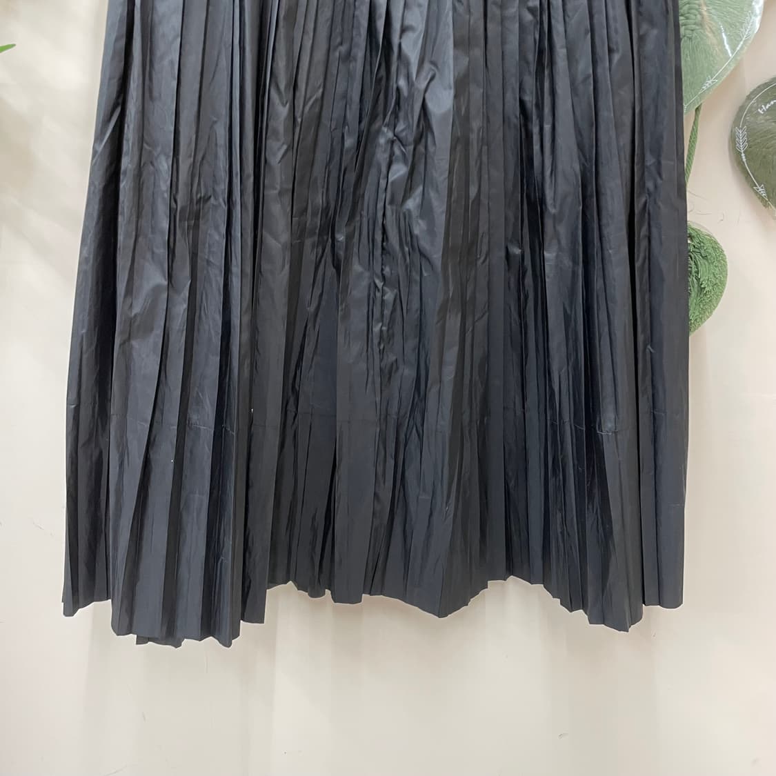 아디다스 풀밴딩 블랙 폴리에스터 플리츠 롱 스커트 상품이미지3