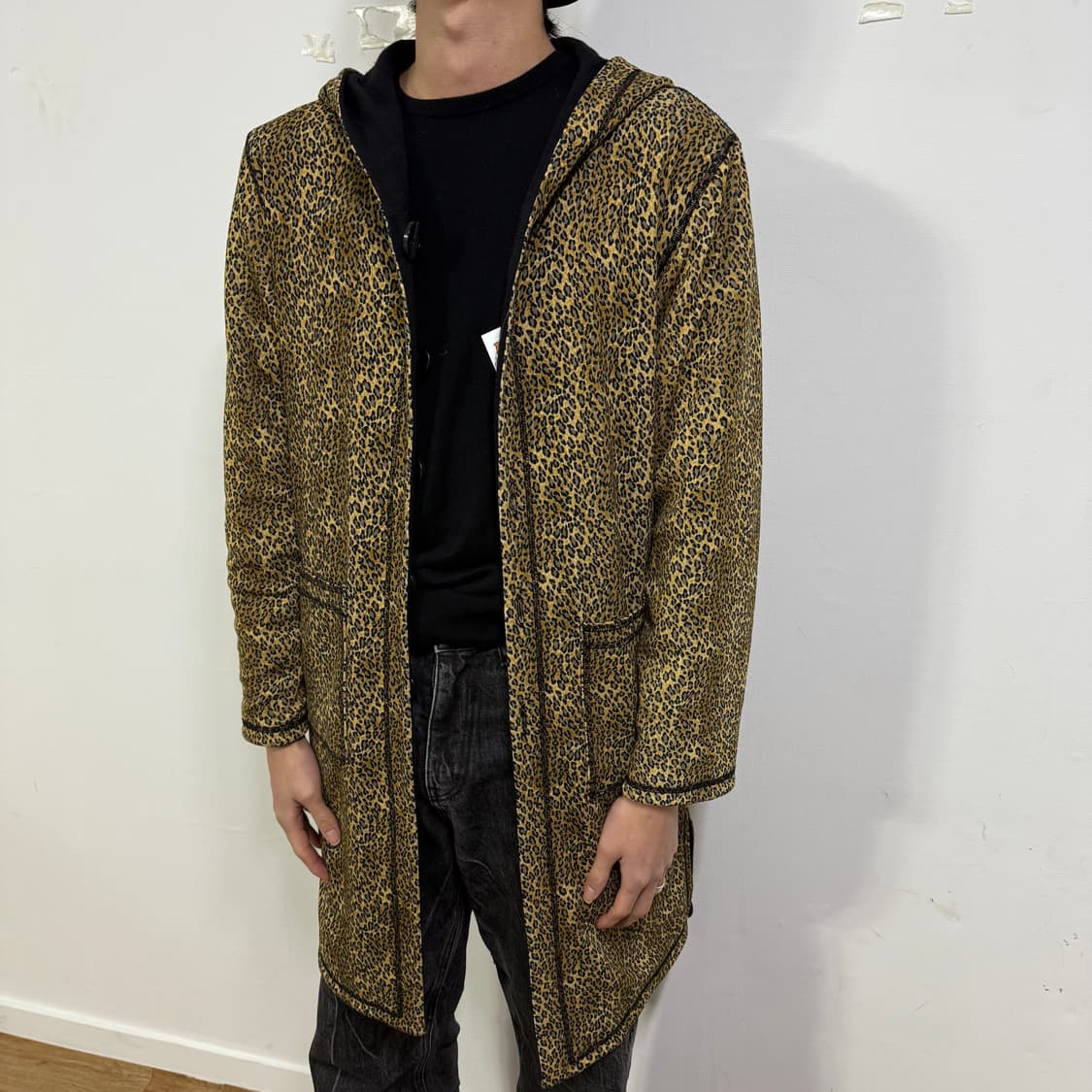 레오파드 양면 코트 가디건 상품이미지6