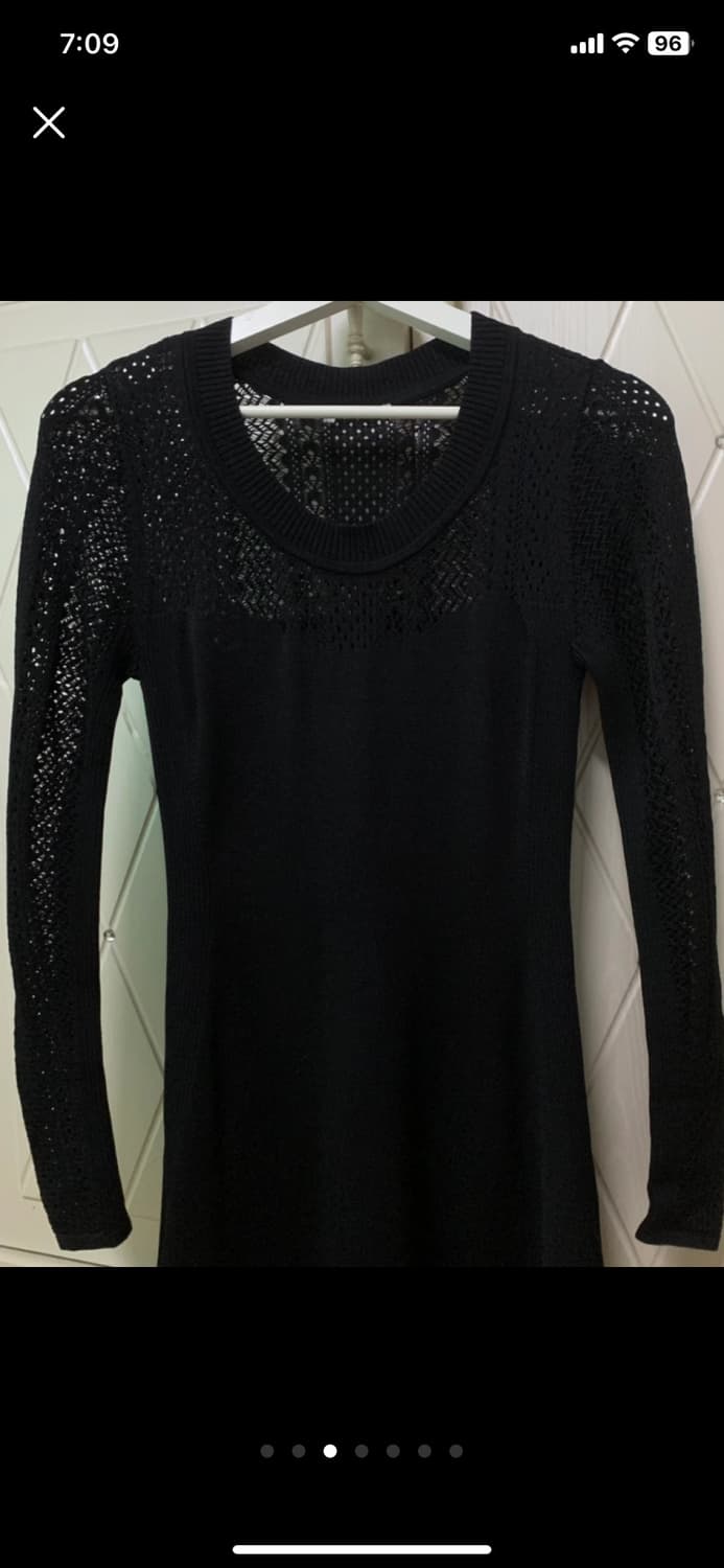 (한번착용)h&m 블랙 레이스 a라인 원피스 상품이미지3