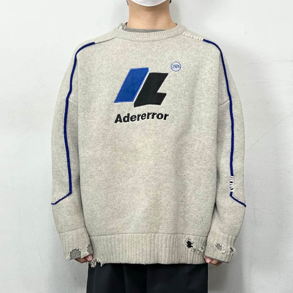 자라 X 아더에러 오버사이즈 니트 스웨터 그레이 상품이미지2