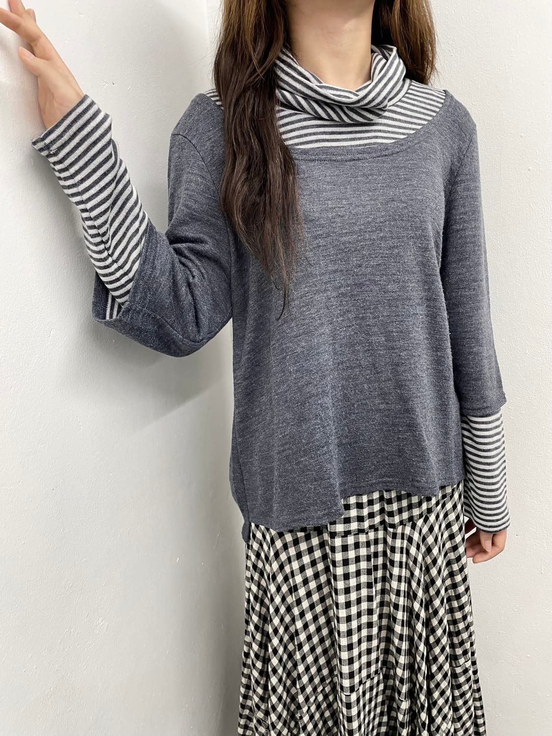 너드 레이어드 스트라이프 슬리브 상품이미지2