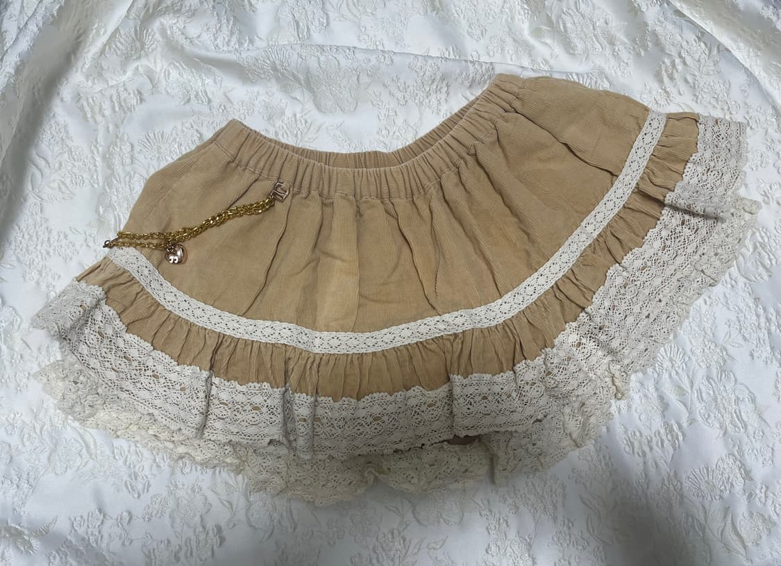 리즈리사 라떼갸루 큐롯 / 스커트팬츠 코듀로이 골덴 레이스 상품이미지3