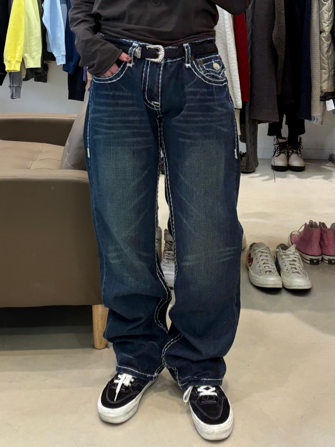 트루릴리전 빌리 super t 스티치 팬츠  상품이미지5