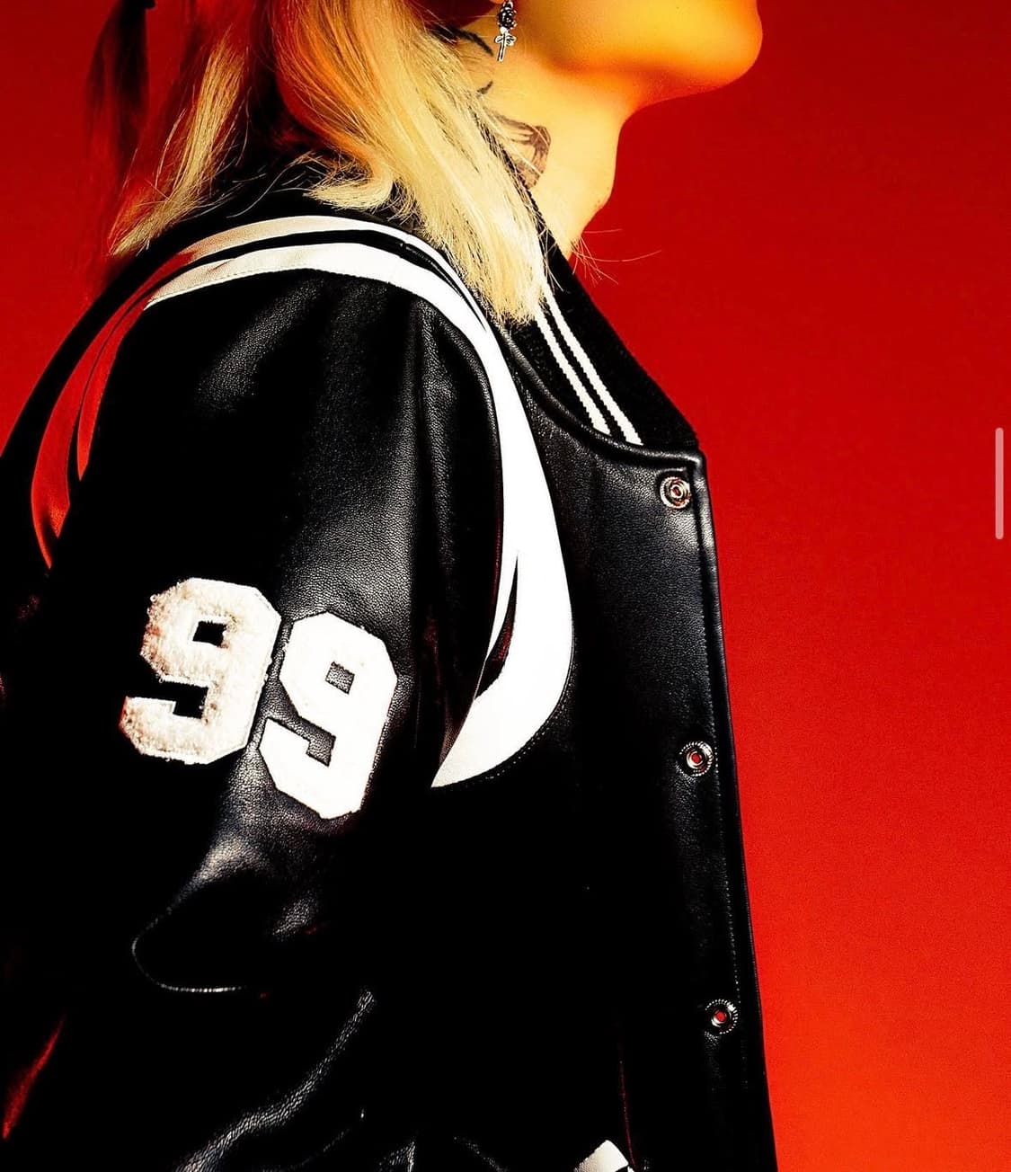 급처) xordinary LambSkin Varsity Jacket 상품이미지2