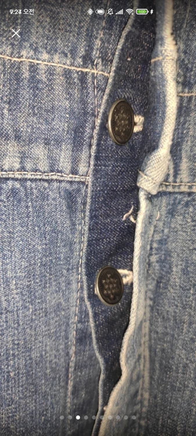 40s ww2 미군 13스타 버튼 데님 올인원 상품이미지3