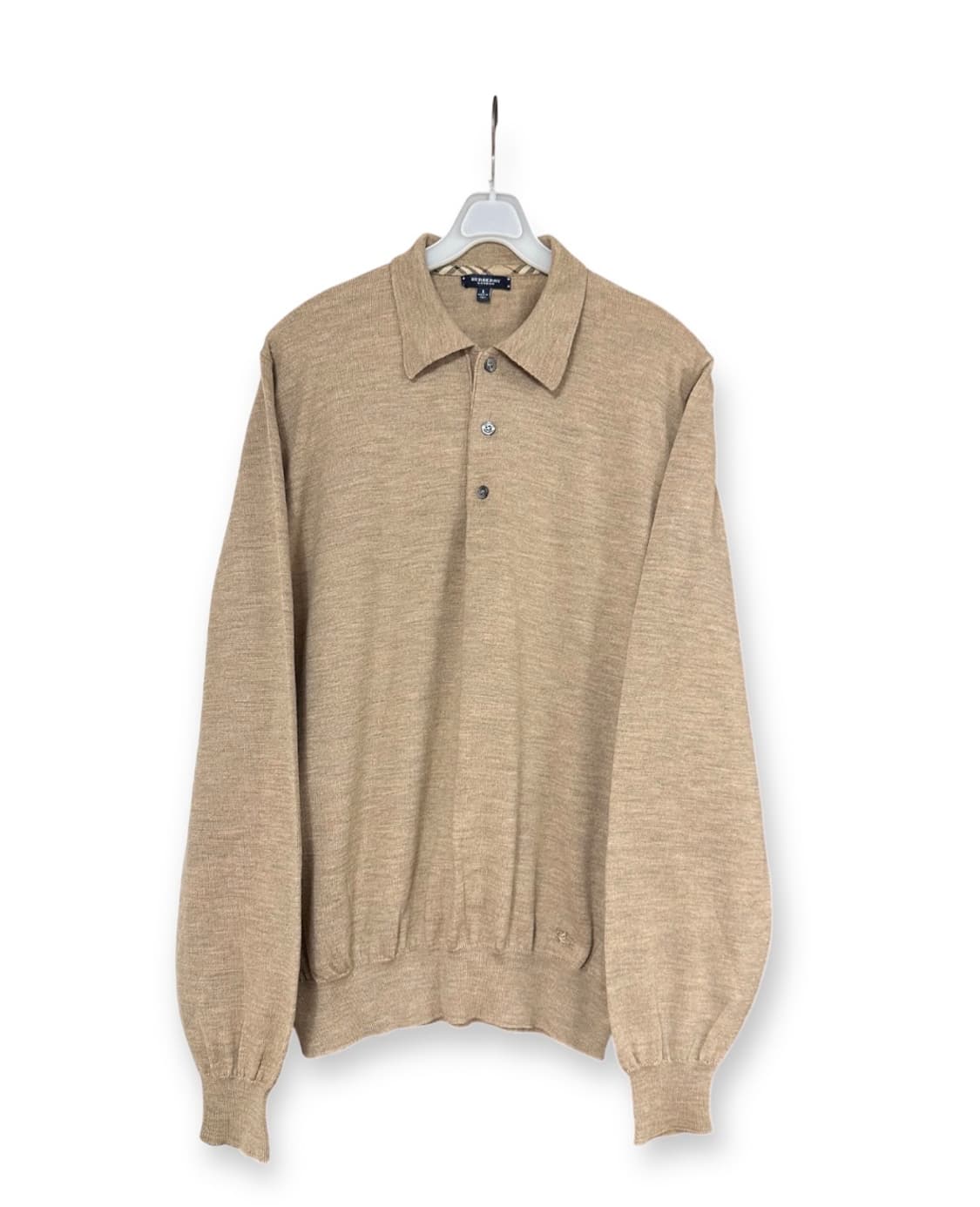 버버리 기마로고 카라넥 베이지 니트 상품이미지1