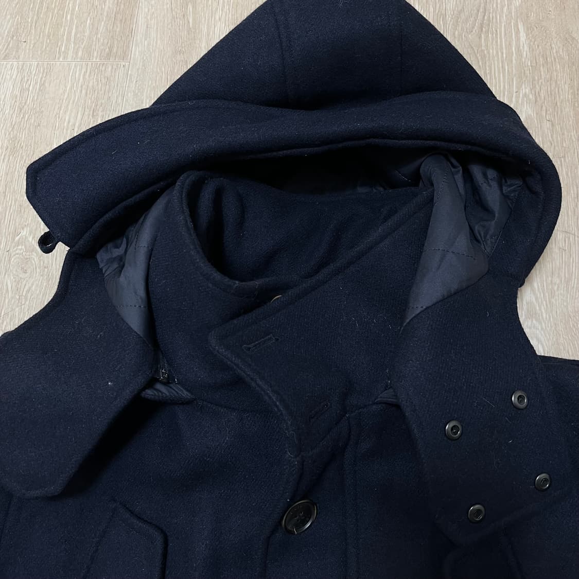 레노마 옴므 남성 모직 후드 싱글 코트 L/100 상품이미지2