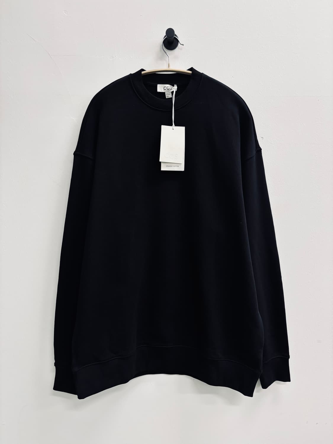 [새 상품] COS 코스 오가닉 오버핏 코튼 블랙 맨투맨 상품이미지1