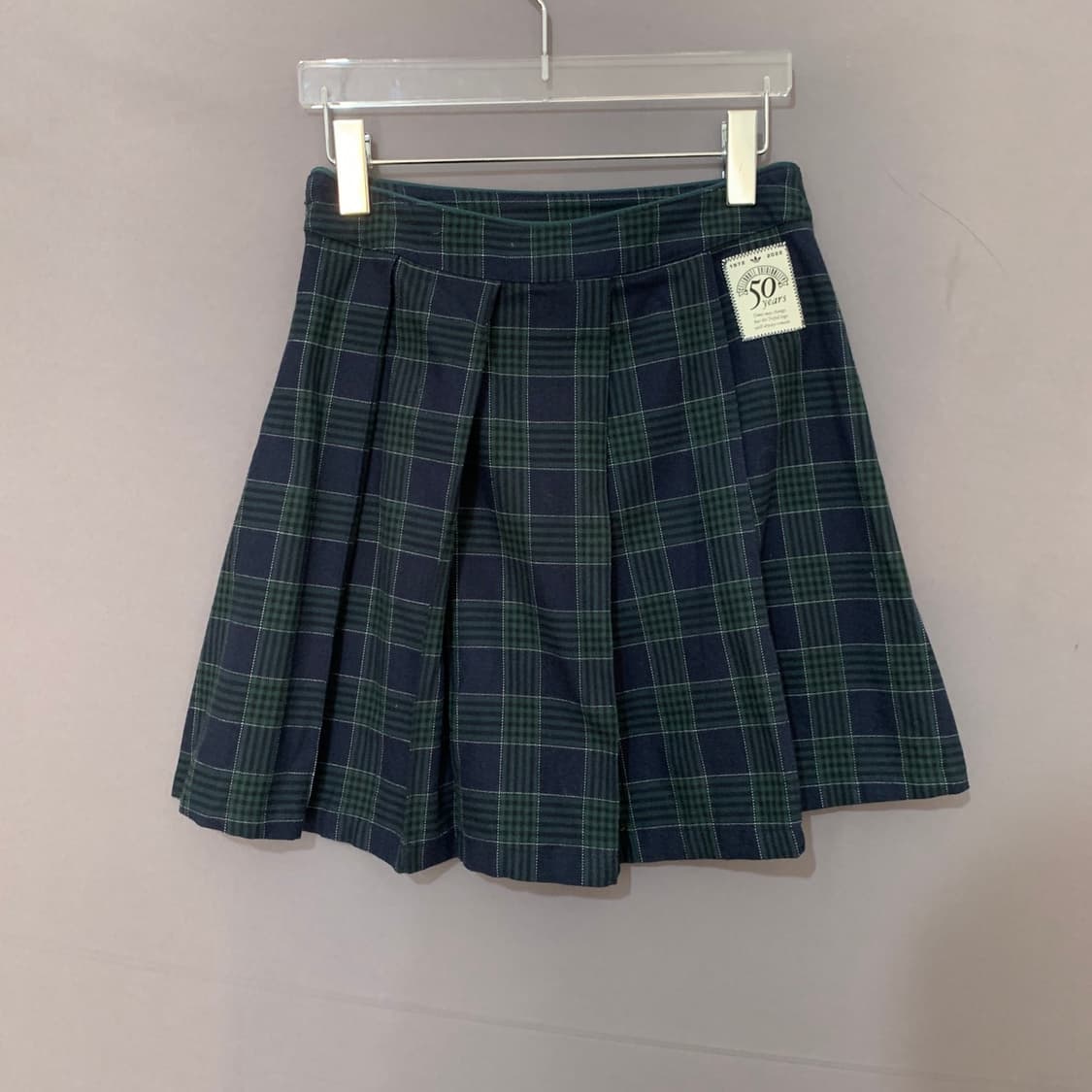 S 아디다스 컬리지 에이트 테니스 체크 플리츠 스커트 치마 상품이미지2