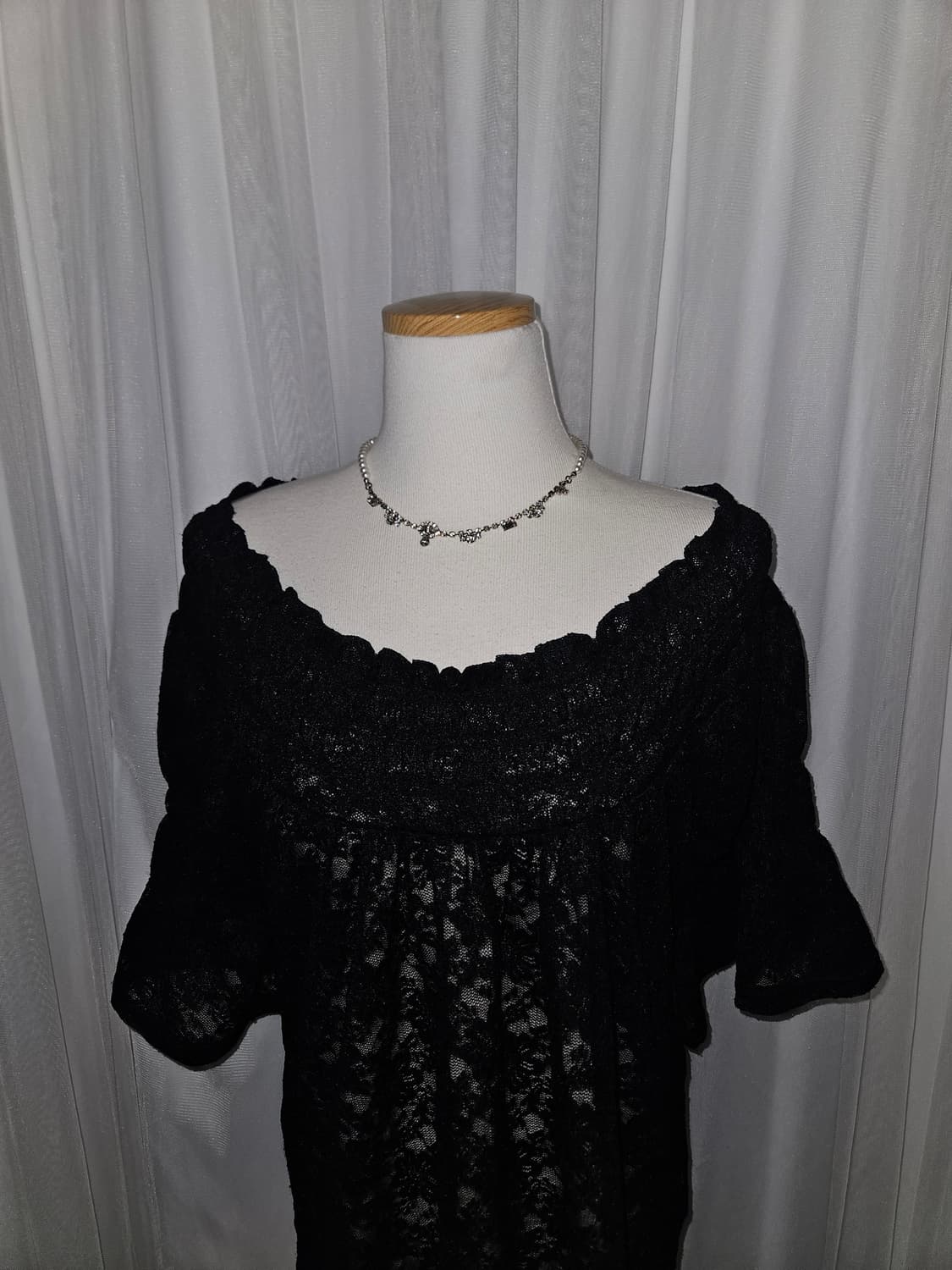 lowrys farm 로리즈팜 고딕 히메 공겜 레이스 오프숄더 블라우스 상품이미지2